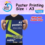 Poster Printing A3 /Borderless Printing