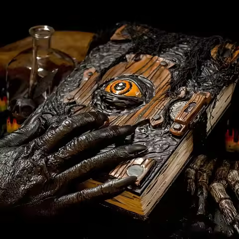 Halloween Curse Devil's Eye Books Horror Book Ambience Decoration Home Resin Crafts Ornaments Holida