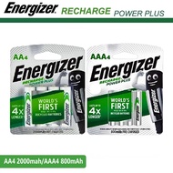 Energizer Power Plus AA / AAA 1.2V NiMH Rechargeable Battery Batteries 2000/800 mAh（Card）