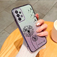 case for samsung a33 a53 a73 Sparkling Pink Phone Case Dandelion Pattern Anti drop Soft Case Phone C