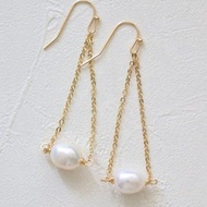 淡水珍珠耳環 天然珍珠手工耳環 鍍金/鍍銀