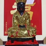 33cm About 26cm High Camphor Wood Carving Vision Master Qing Qingshui Patriarch Sanping Patriarch