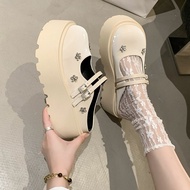mary jane shoes women shoes Women's Summer Mary Jane Shoes - Thick Sole & Rhinestones