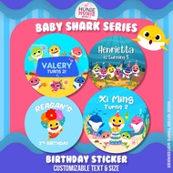 Custom Birthday Sticker - Baby Shark (20pcs) Birthday Sticker