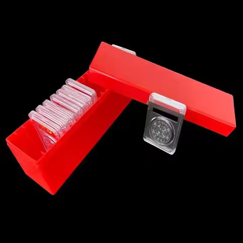 20 Coin Slab Capacity Storage Box Red Case Holder Slabs Commemorative Compatible For PMG TACC PCGS P