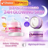COMBO Saludent Day & Night Skincare Set Niacinamide Whitening Facial Cream- Melembap & Mengurangkan 