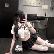 情趣內衣/如觸 趣閣 lustique/學院風制服套裝/露臍襯衫/百褶裙/分體制服/白絲襪套裝/蝴蝶結/角色扮演/情趣用品/免費順豐智能櫃