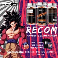 SARMS RECOM Nekro Lab [LGD4033 + GW501516 + SR9009 + MK677] 100 Capsules 4in1 Mixed sarms for Muscle