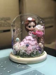 永生花 保鮮花 qposket 公主 玻璃瓶 belle 美人魚 婚紗