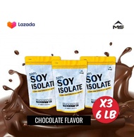 MS เวย์ ซอยโปรตีน SOY PROTEIN ISOLATE CHOCOLATE (แพ็ก 3 ขนาด 6LBS) โปรตีน ถั่วเหลือง ลดไขมัน เพิ่มกล