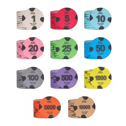 10pcs Ceramic Poker Chips Set Casino Poker Coins 40x3.3mm Entertain Coins Dollar Monte Carlo Chips P