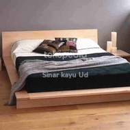 dipan tempat tidur kayu solid 100x200+160x200