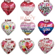 18inci Belon Foil I Love You Berbentuk Hati ( Love )