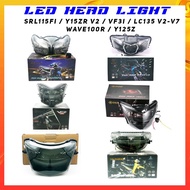 LED HEADLIGHT LAMPU DEPAN SRL115 FI Y15ZR V2 VF3I LC135 V2 V3 V4 V5 V6 V7 WAVE100R  Y125Z ZHIPAT ZHI