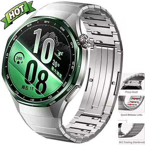 Official Quick No Gap Titanium Alloy Watchband for Huawei Watch GT7 Pro-GT6 Pro 46mm Replace Wristba