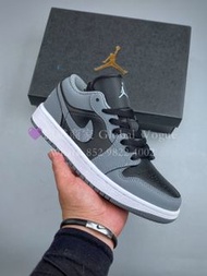 紫鑽🌟誠信商家🌟💜全新 Jordan Air Jordan 1 Low 黑灰 皮革