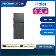 HAIER 240L 2 DOOR TOP MOUNT FRIDGE | HRF-T240XM(B)