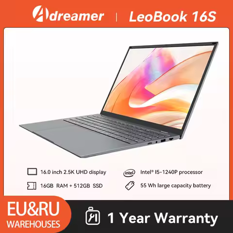 16 Inch Laptop with Intel Core i5 1240P 2.5K IPS Display Windows 11 Notebook Portable Adreamer Lapto