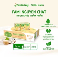 Thùng Sữa Đậu Nành Fami Nguyên Chất Vị Sữa Dừa (200ml x 36 Hộp)