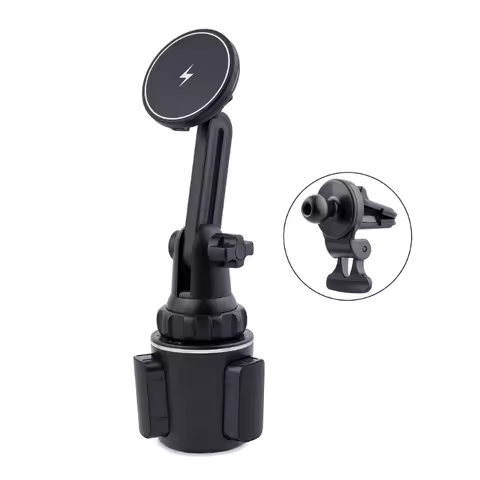 Cup Holder Phone Mount Wireless Charger,Cellphone Holder Car Charger Wireless Charger for IOS Phone