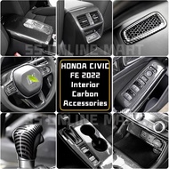 Honda Civic Fe 2022-2024 Car Accessories Civic Fe Interior Accessories Carbon Design Gear Cover Stee