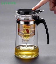 [EZY4LIFE] 750ML Glass Teapot with Removable Strainer Clear Tea Maker for Home Loose Leaf Tea