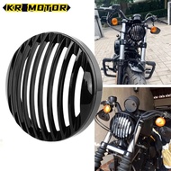 Motorcycle For Harley Sportster XL 883 1200 5 3/4"Led Custom Headlight Grill Cover Iron 883 1200C 20