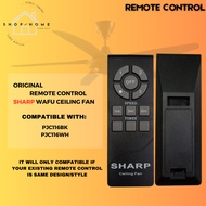 *ORIGINAL* SHARP CEILING FAN REMOTE CONTROL REMOTE KIPAS SILING PJC116WH PJC-116WH PJC116BK PJC-116B
