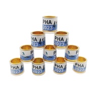 10Pcs New PHA Pigeon Ring 2023 2024 singsing ng kalapati Dove Ring Band Pigeon Oval Foot Ring