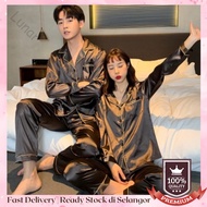 [READY STOCK] Saiz Besar Pajamas Silk | Satin Pyjamas Lengan Panjang | Plus Size Baju Tidur Dewasa | Couple Pyjamas Silk Comfy | Sis Lunar