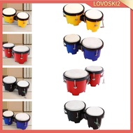[Lovoski2] 4" 5" Percussion Bongos Drum Set African Drum Tunable Percussion