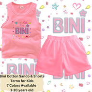 Bini Cotton Sando Terno Shorts for girl 1-10 y/o Bini merch Cotton Tops for girls christmas gift set