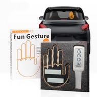 Aitemay Car Finger Light LED Illuminated Gesture Light With Remote Road Rage Signs Gesture Light Han