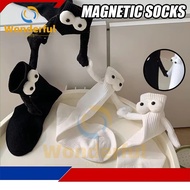 Couples Socks Holding Hands Socks Gradient Color Magnetic magnet personality stereoscopic doll Cute 