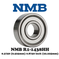 NMB R1-1438HH ( R6-zz ) Bore 0.375 inch ( 9.525mm ) O.D 0.875 inch ( 22.225mm ) Ball Bearing Inch Se