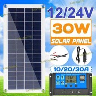 【現貨秒發】10w 30w 100w 太陽能柔性板 汽車 船充電器 雙輸出太陽能板