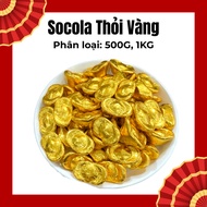 God of Wealth Gold Bar Chocolate, Ngoc Han, 1 Pack About 1KG - New Date