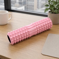 Ridged Foam Roller Solid Solid Interior Pink Foam Roller Exercise Gear Textured Cylindrical
