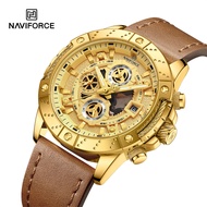 NAVIFORCE 8055  Sport Top Brand Luxury Military Army Men Watch Chronograph Quartz Waterproof Original Clock Gift