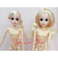 Doll with eyes and 11-jointed eyelashes