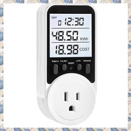 (BVWG) Watt Meter Plug-in Socket Power Meter Wide Range Backlit Large Display Electricity Usage Moni