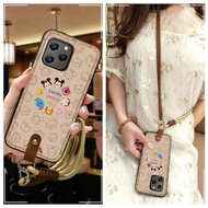 Necklace Diagonal Phone Case For Blackview BV5300/Pro/Plus/Oscal S70/Pro Crossbody Lanyard Anti-knoc