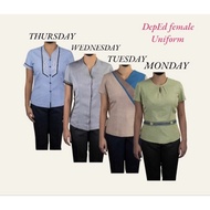 ♞Deped teacher Female uniform 2021-2022 FABRIC ONLY