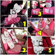 Cover seat Car Hello Kitty / Car Accessories Full Set 18 item /Viva/Myvi/saga/Vios/Wira/Kancil/bezza/axia