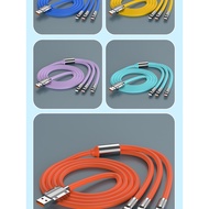 3 IN 1 1.2m 2m 120W Super quickest quick Charging usb Cable Charger 6A for IPHONE TYPE-C M