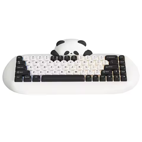 YUNZII C68 Panda Bluetooth Wireless Mechanical Gamer Keyboard, 65% Gaming Keyboard with Linear Switc
