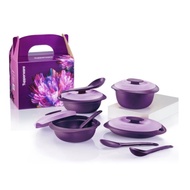 TUPPERWARE Purple Royale Petit Serveware Set + Ladle  (8pcs)