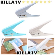 KILLA1V Single Hole Puncher, 4mm Single Hole Hole Punch Machine, Durable Loose-leaf Binding Tools La