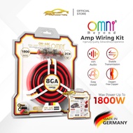 OMNI BEYOND OM-A8C Amp Wire Kit 8GA 1800W Pure Copper Amplifier Cable Low Noise Audio Kereta 汽车功放线材