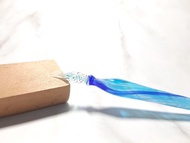 柚子林手工琉璃 - 水舞彩帶/ 蔚藍 - 琉璃筆 - 玻璃筆 - 沾水筆